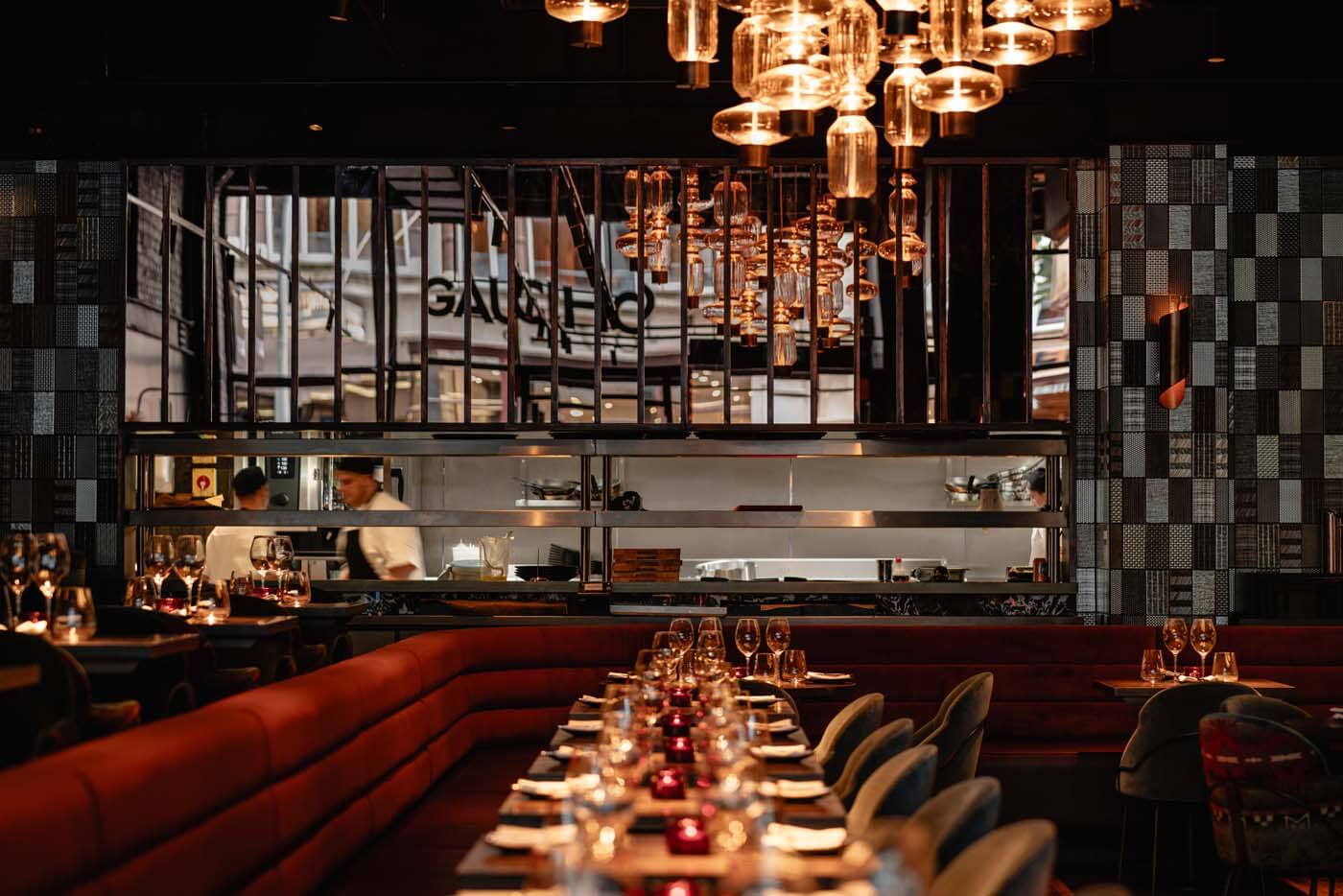 Interior of Gaucho restaurant in Cardiff