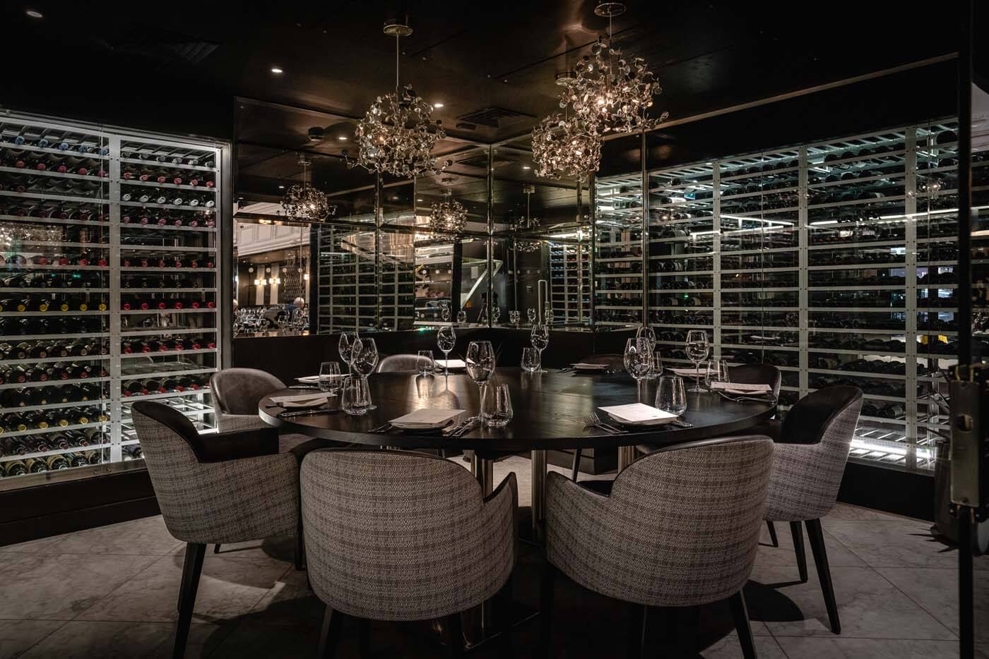 Interior of Gaucho restaurant in Manchester